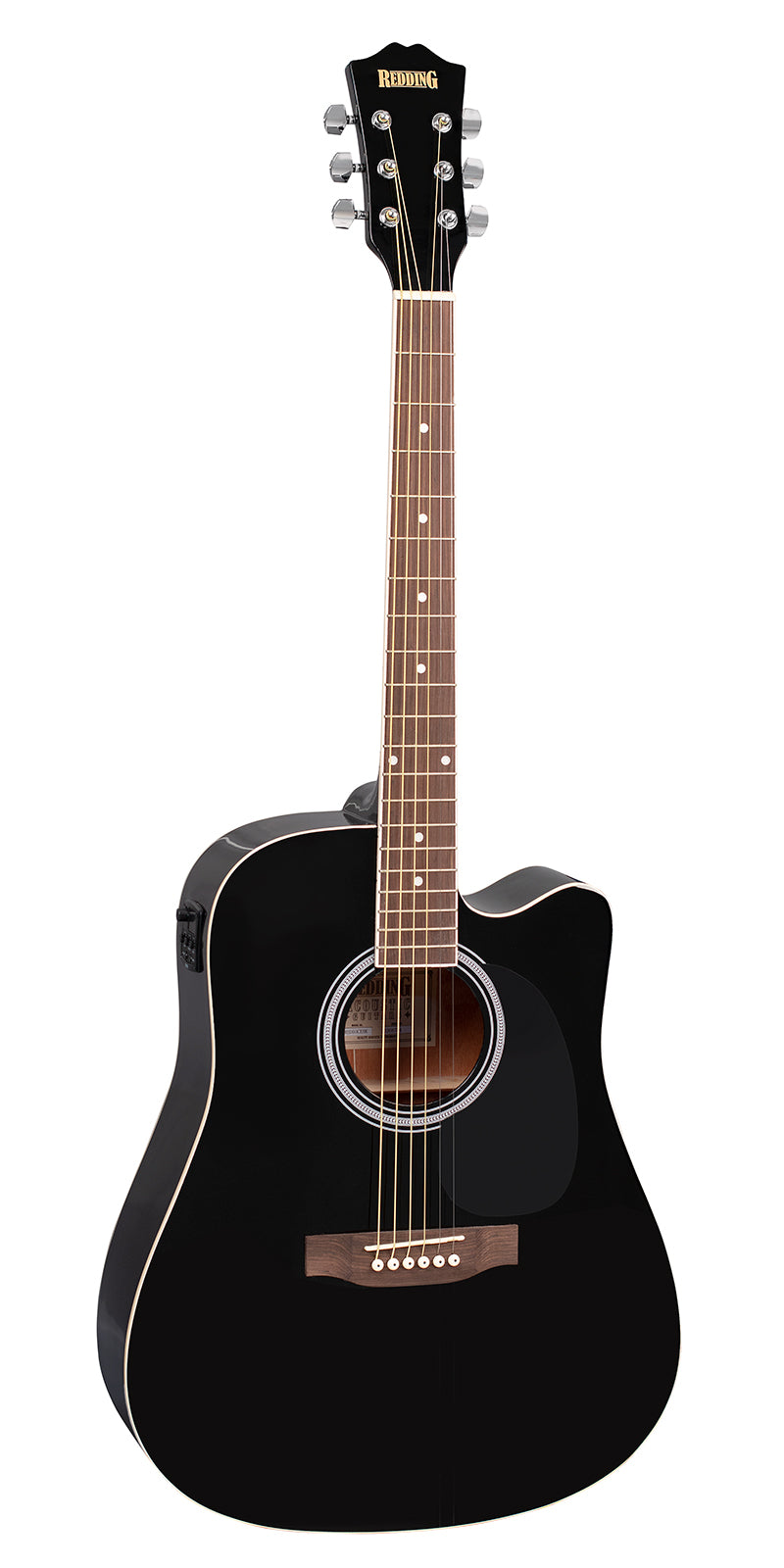 Redding | RED50CEBK | Dreadnought electric/acoustic with Venetian cutaway. Redding | RED50CEBK | Dreadnought electric/acoustic with Venetian cutaway.